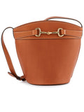 Crecy Bucket Bag in Tan Natural Calfskin