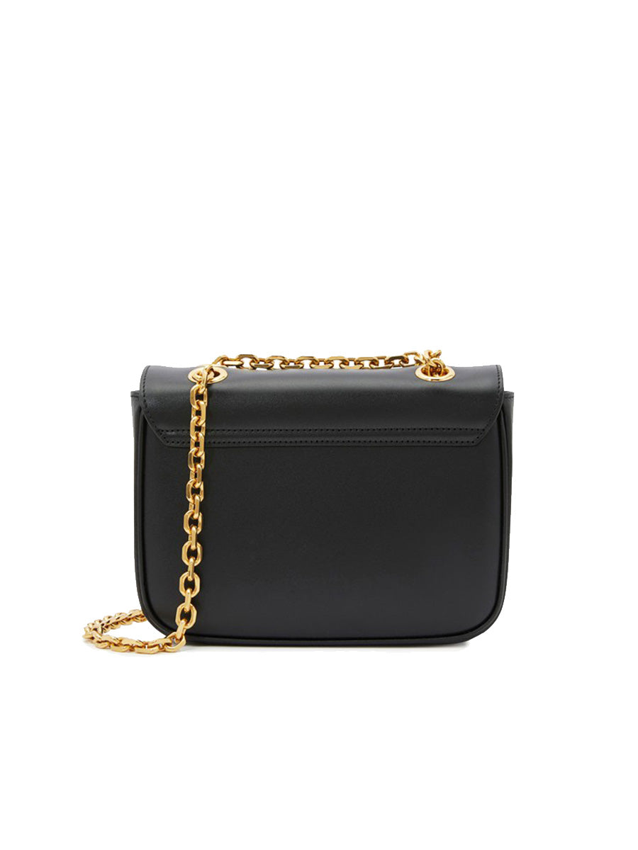 Celine Small C Bag in Black Satinated Leather