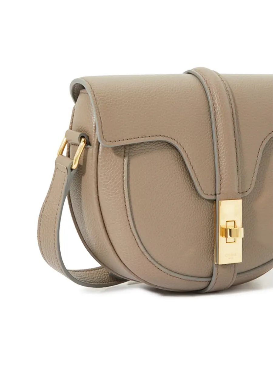 Celine Small Besace 16 in Grey Grained Calfskin