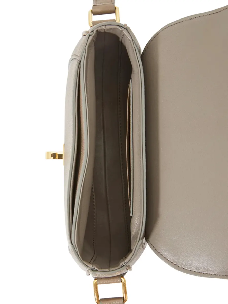 Celine Small Besace 16 in Grey Grained Calfskin