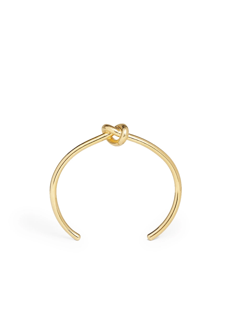 Knot Extra-Thin Bracelet in Brass with Gold Finish