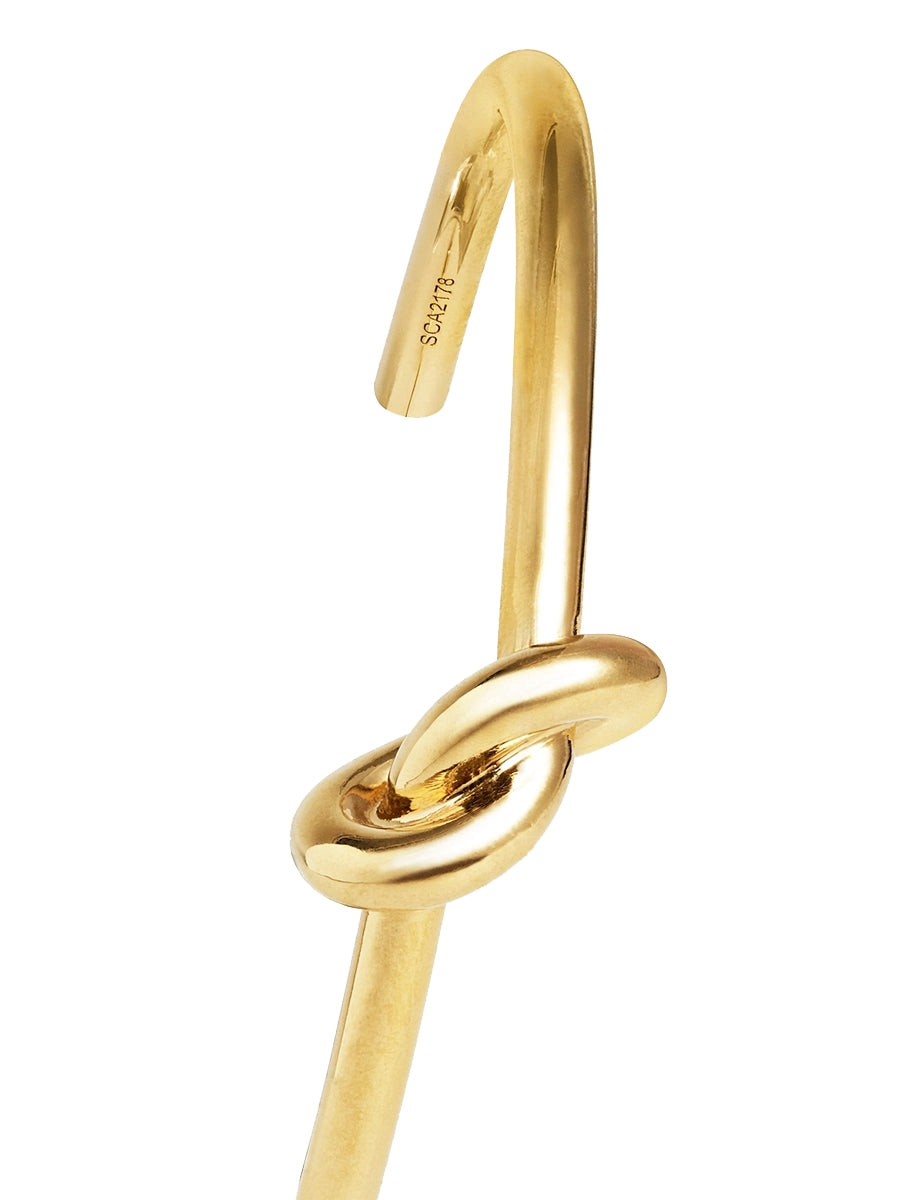Knot Extra-Thin Bracelet in Brass with Gold Finish