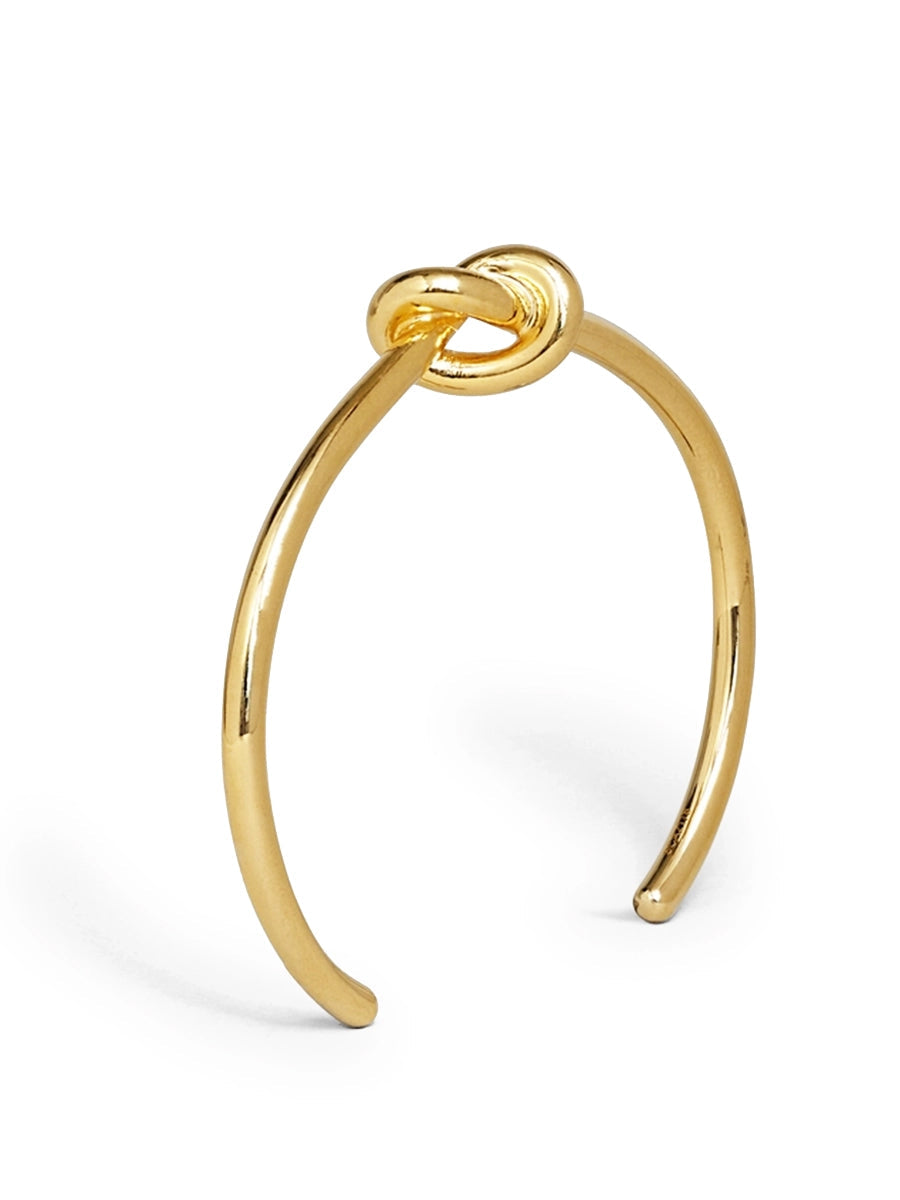 Knot Extra-Thin Bracelet in Brass with Gold Finish