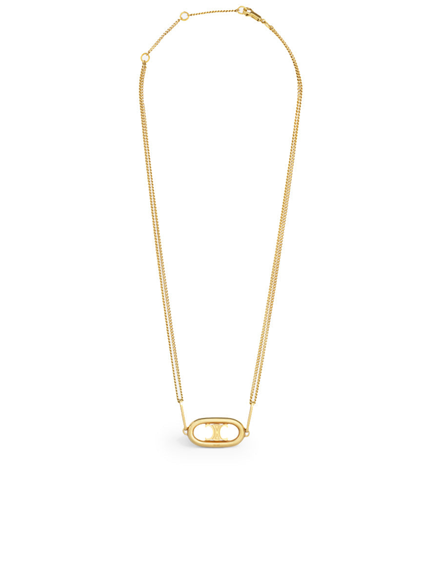 Maillon Triomphe Necklace in Gold Brass