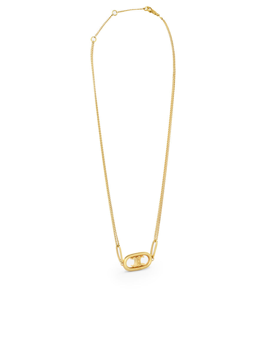 Maillon Triomphe Necklace in Gold Brass