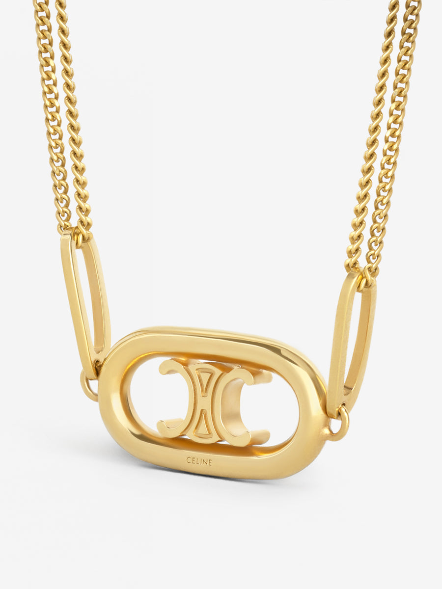 Maillon Triomphe Necklace in Gold Brass