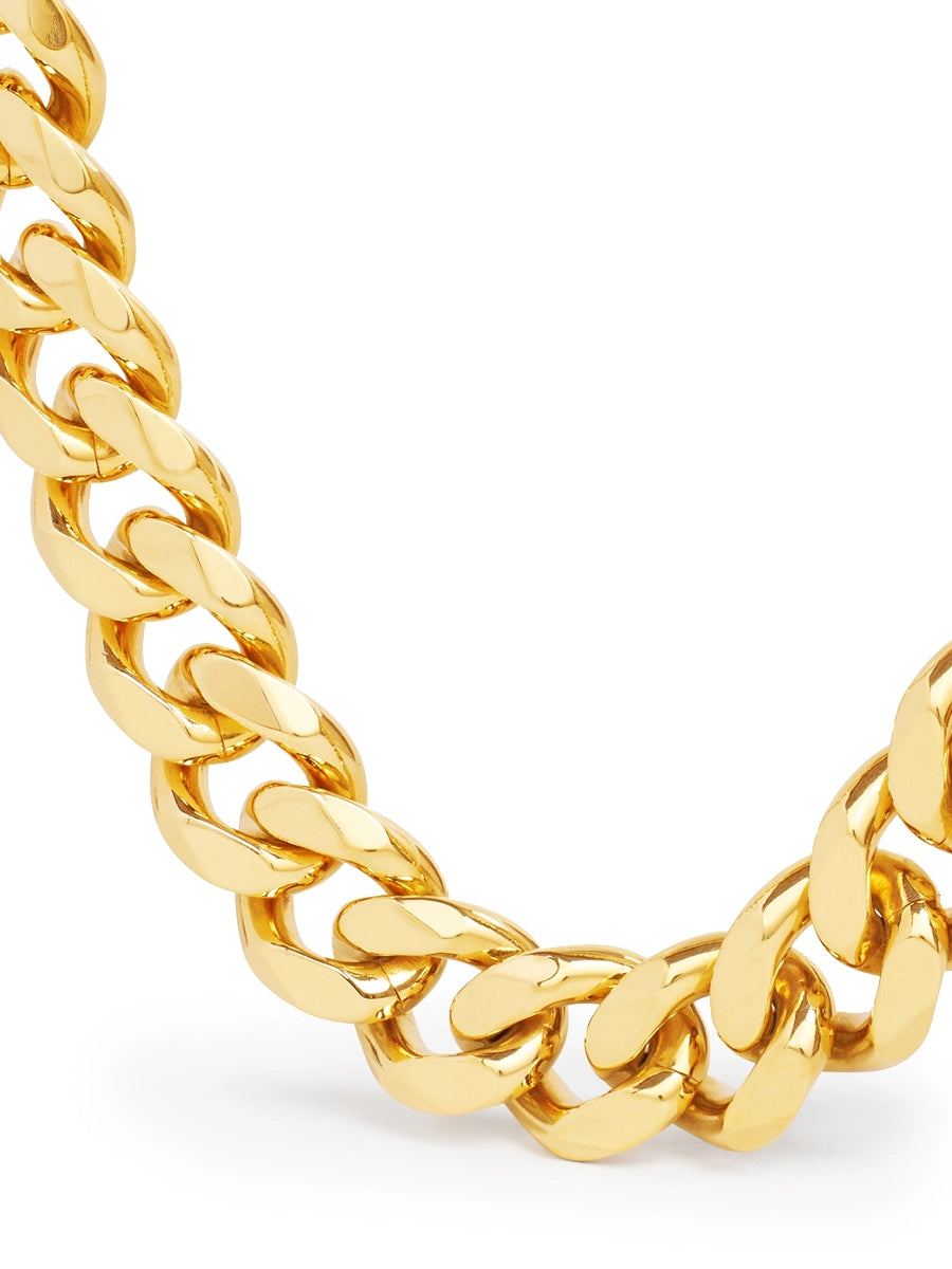 Maillon Celine Necklace in Brass with Gold Finish
