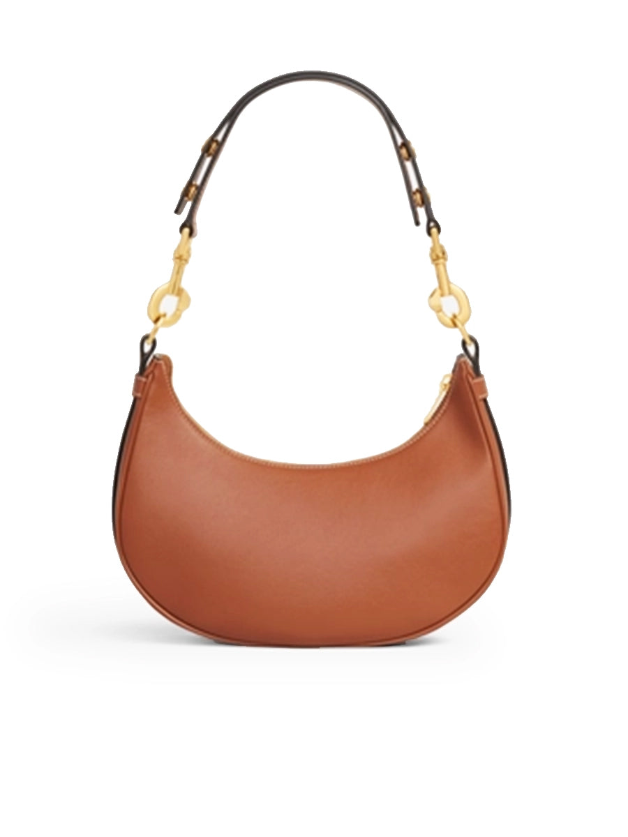 Medium Ava Strap Bag in Smooth Calfskin Tan