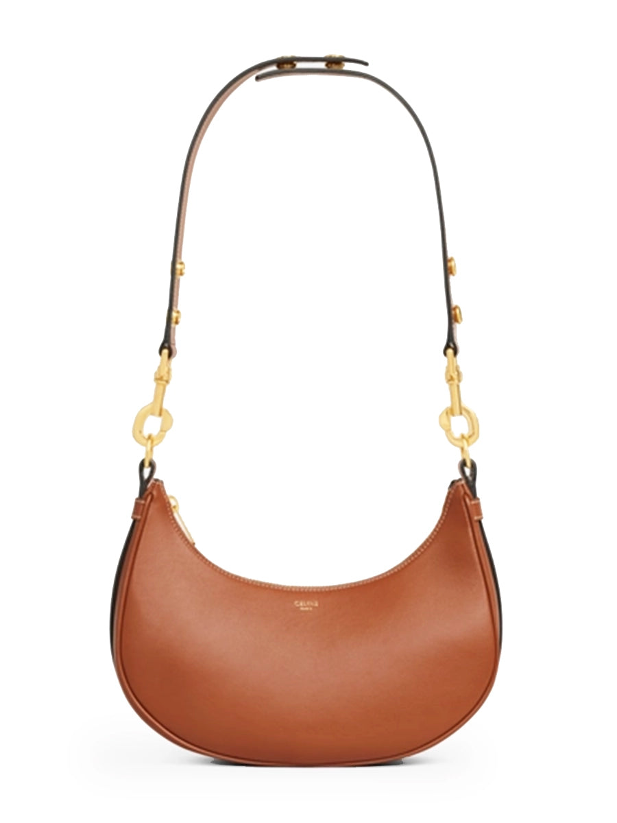 Medium Ava Strap Bag in Smooth Calfskin Tan