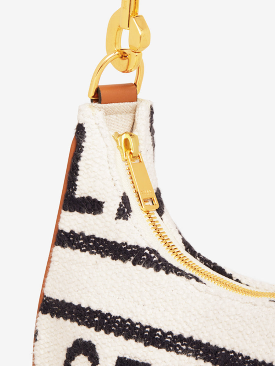 Medium Ava Strap Bag in Textile  in White/Black