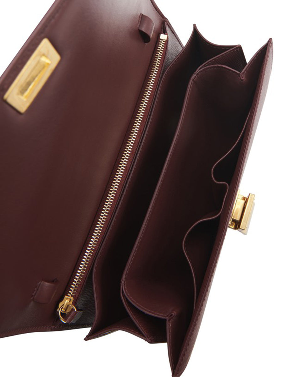 Medium Classic Bag in Grenat Calfskin LiÃƒÆ’Ã‚Â©gÃƒÆ’Ã‚Â©