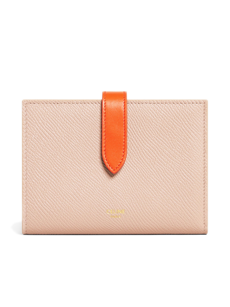 Medium Strap Wallet in Bicolour Grained Calfskin