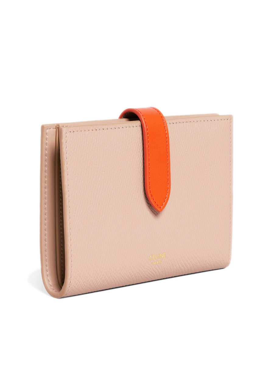 Medium Strap Wallet in Bicolour Grained Calfskin