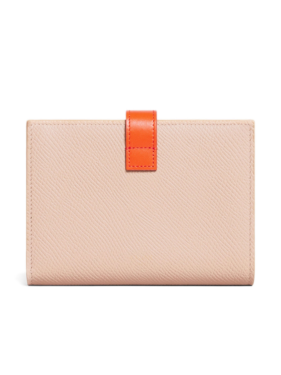 Medium Strap Wallet in Bicolour Grained Calfskin
