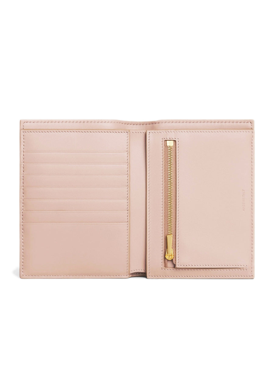 Medium Strap Wallet in Bicolour Grained Calfskin