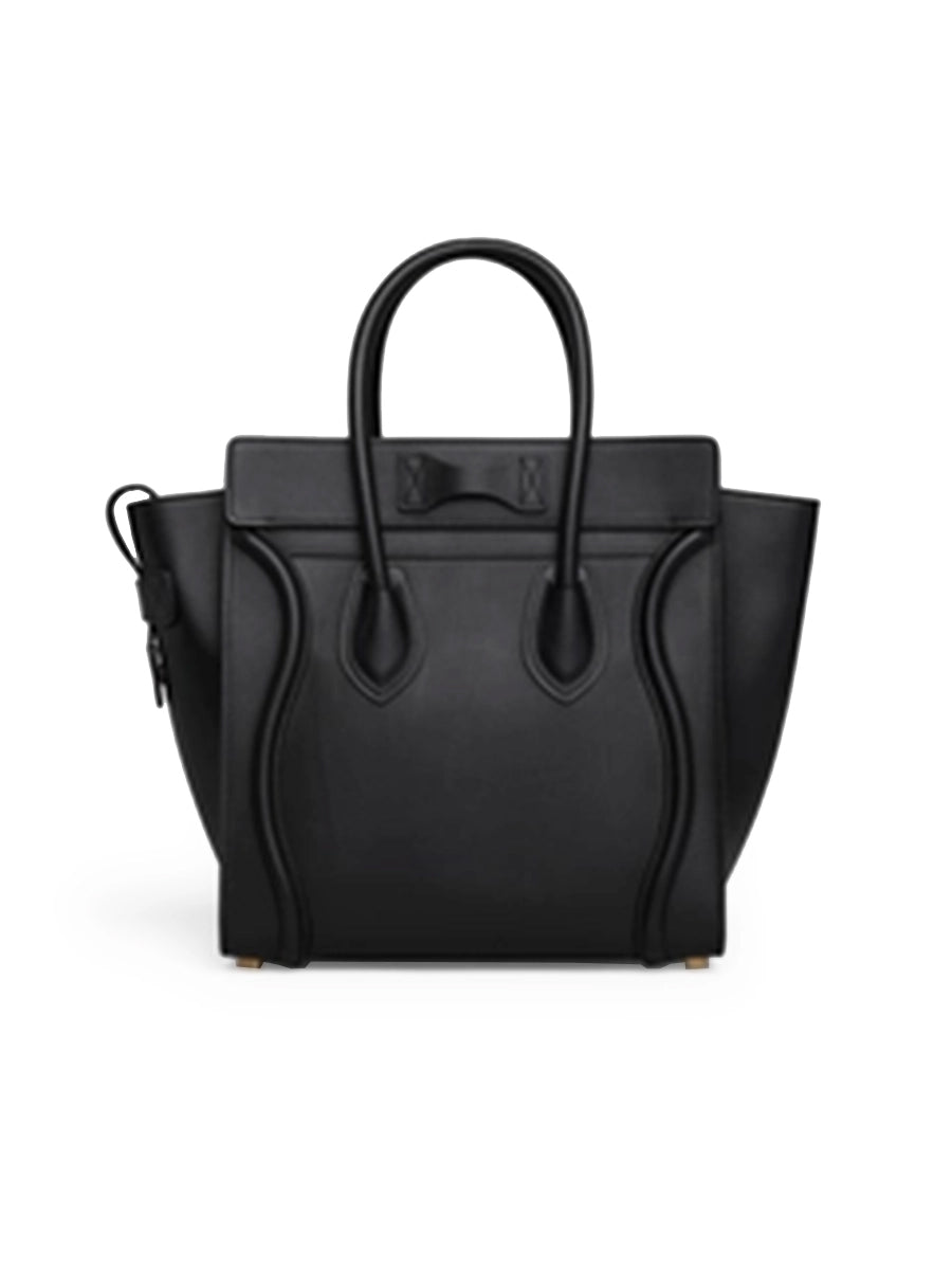 Micro Luggage Handbag In Smooth Calfskin Black