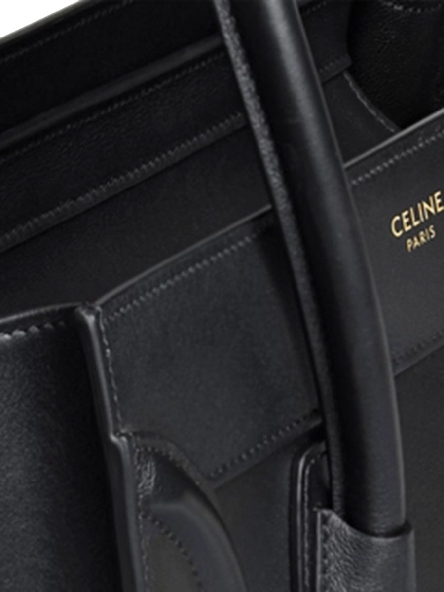 Micro Luggage Handbag In Smooth Calfskin Black