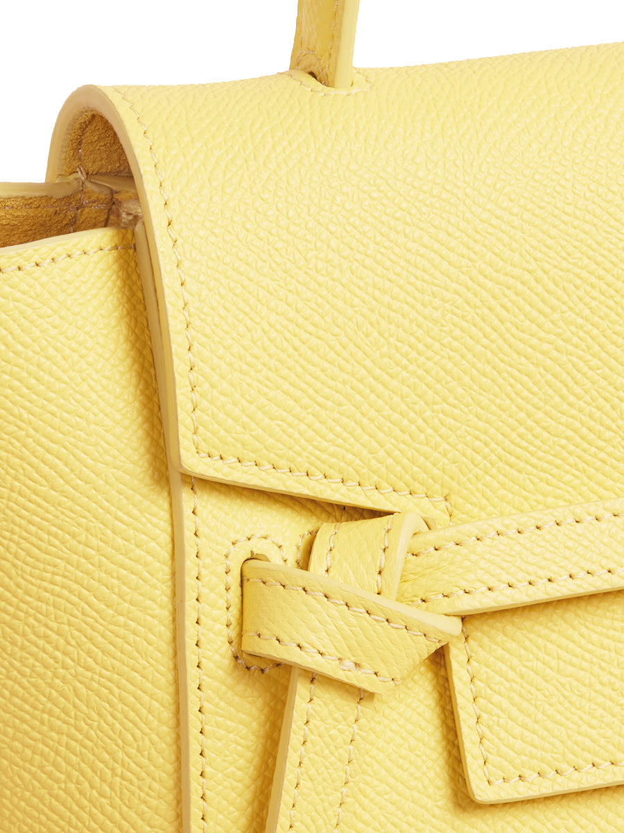 Nano Belt Bag in Gained Calfskin in Acacia