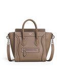 Nano Luggage Bag in Drummed Calfskin in Souris