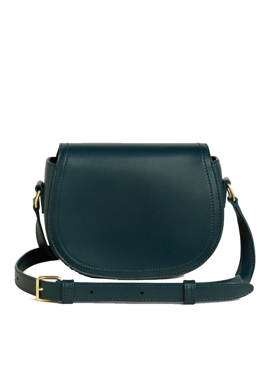 Small Crecy Bag in Shiny Calfskin Dark Green