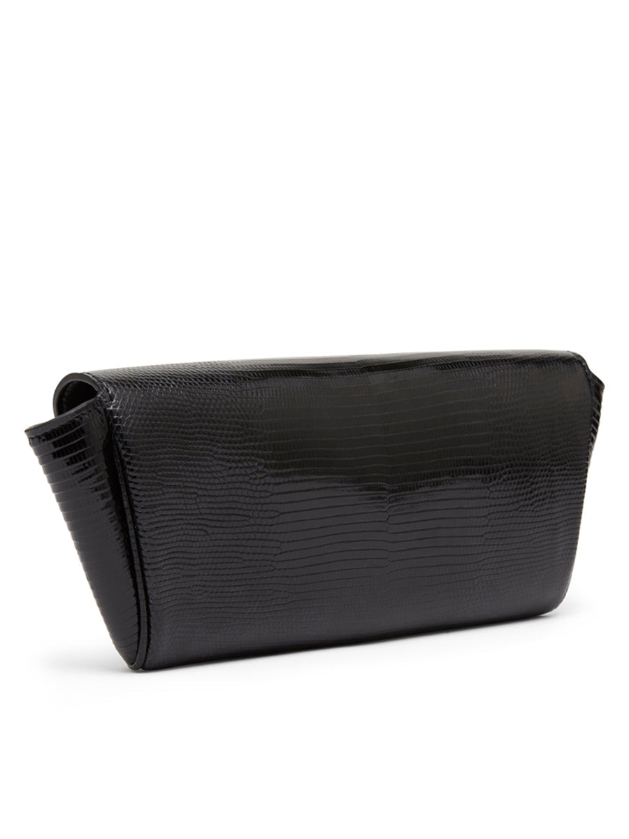 Small Maillon Triomphe Clutch in Black
