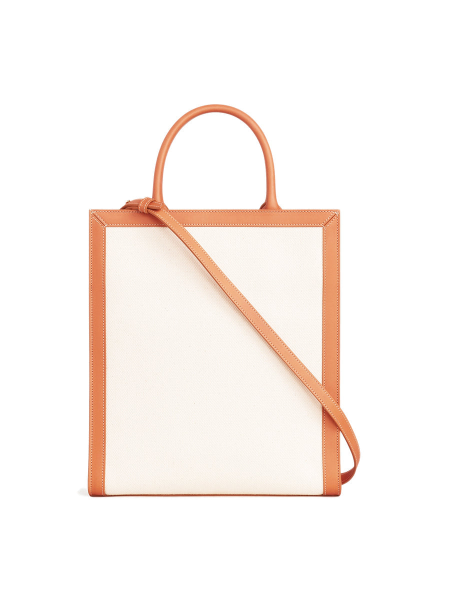 Small Vertical Cabas Celine in Canvas with Celine Print and Calfskin