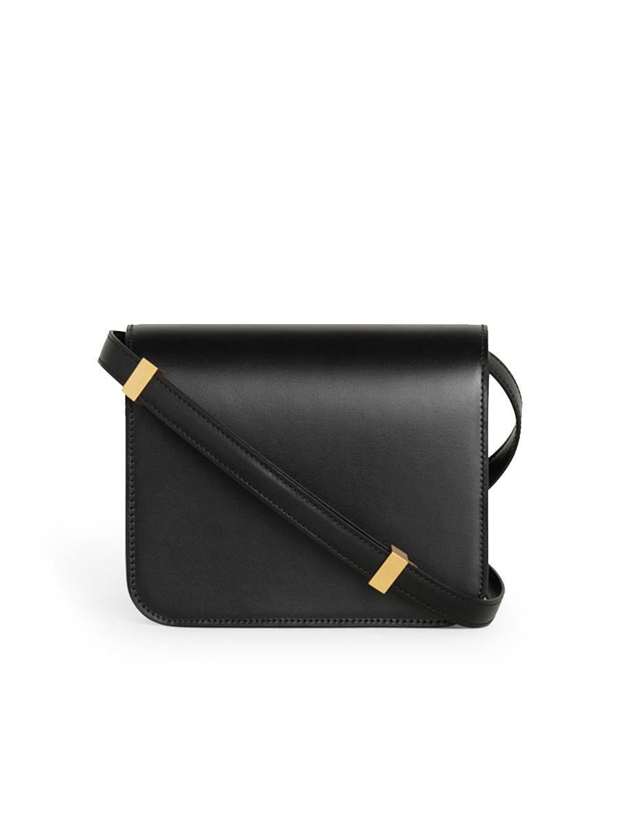 Teen Classic Bag in Box Calfskin in Black