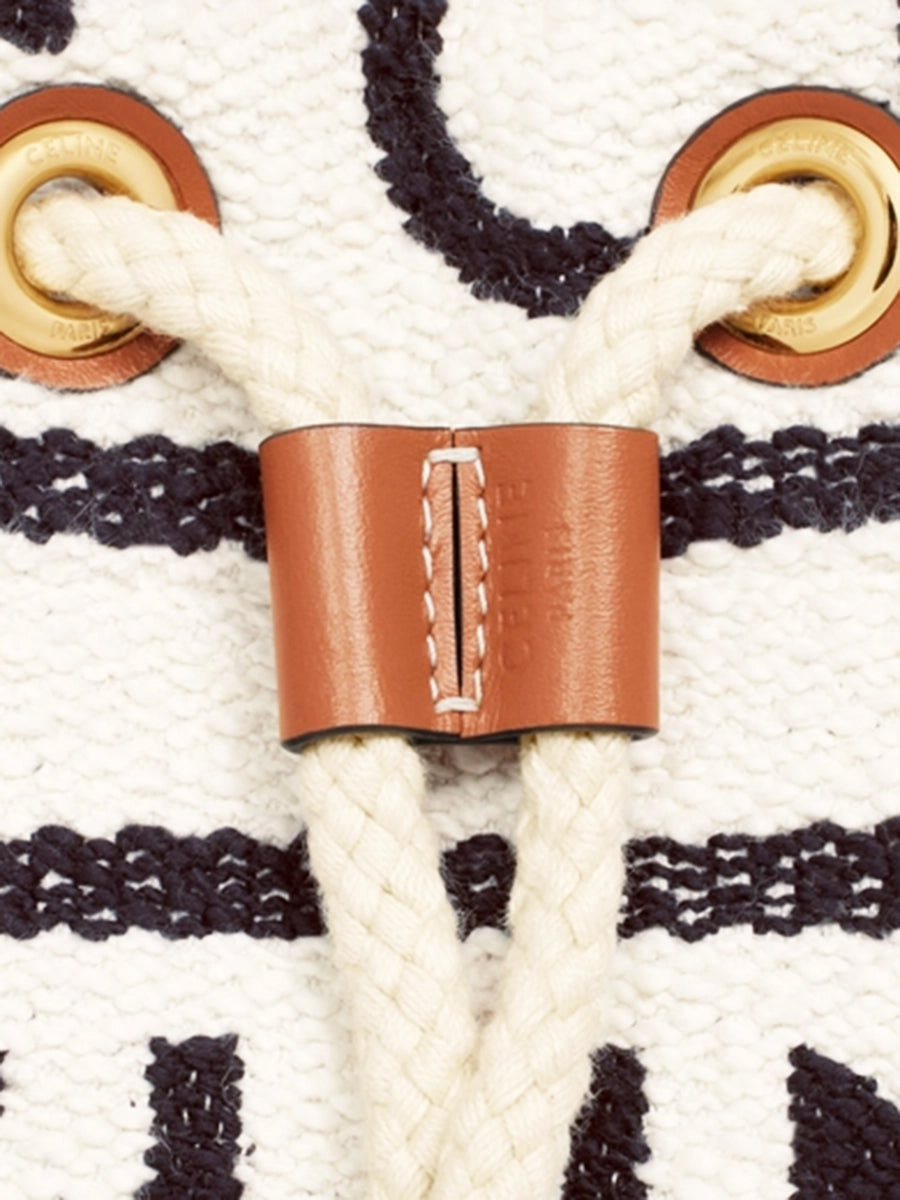 Teen Drawstring in Textile with Celine All-Over and Calfskin