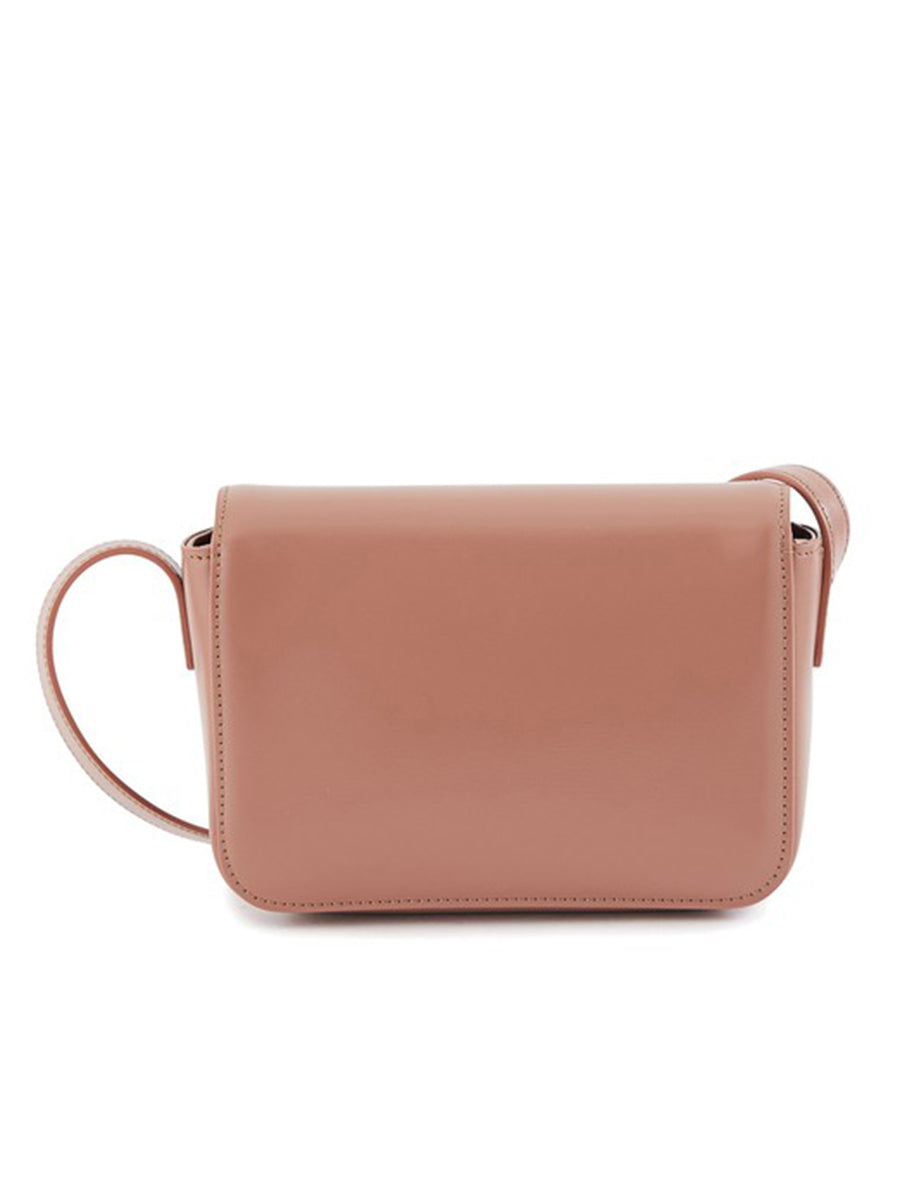 Nano Triomphe Bag in Shiny Calfskin Antique Rose