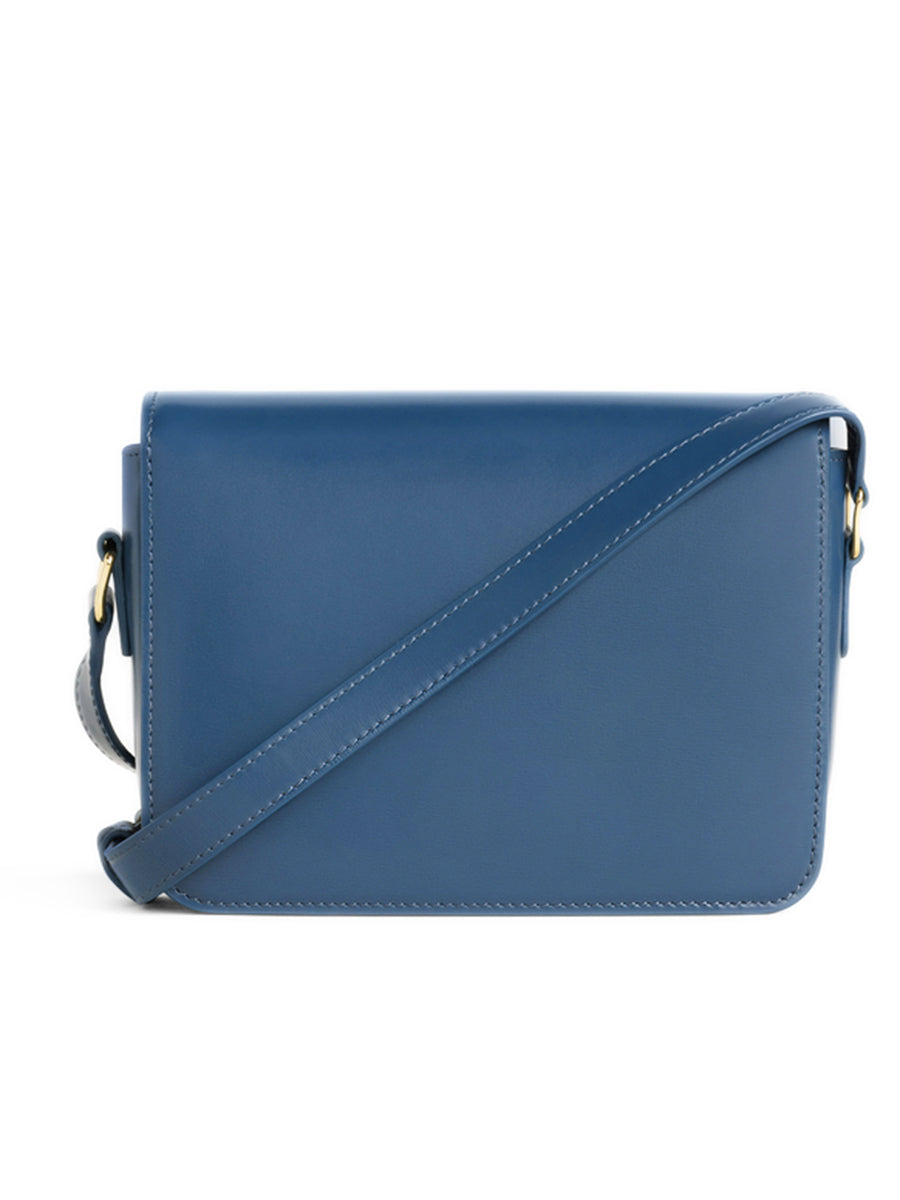 Teen Triomphe Bag in Petrol Shiny Calfskin