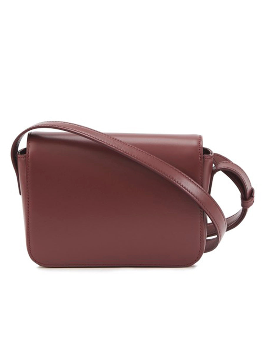 Teen Triomphe Bag in Grenat Shiny Calfskin