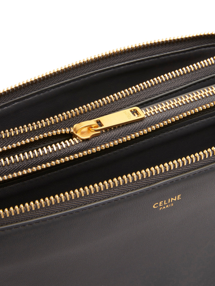 Large Trio Bag in Smooth Lambskin Grey