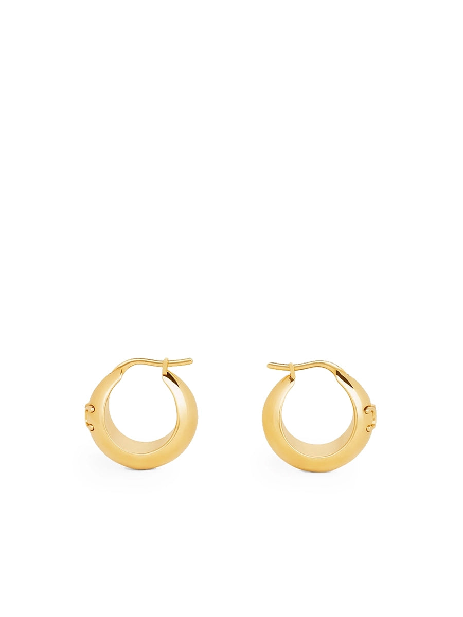 Triomphe Large Earrings in Brass with Gold Finish