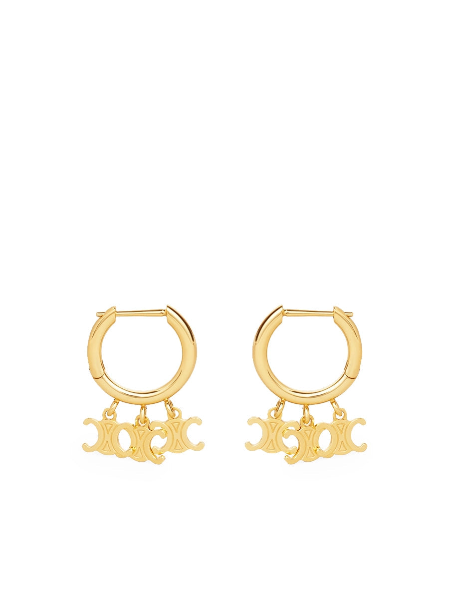 Triomphe Trio Hoops in Brass with Gold Finish