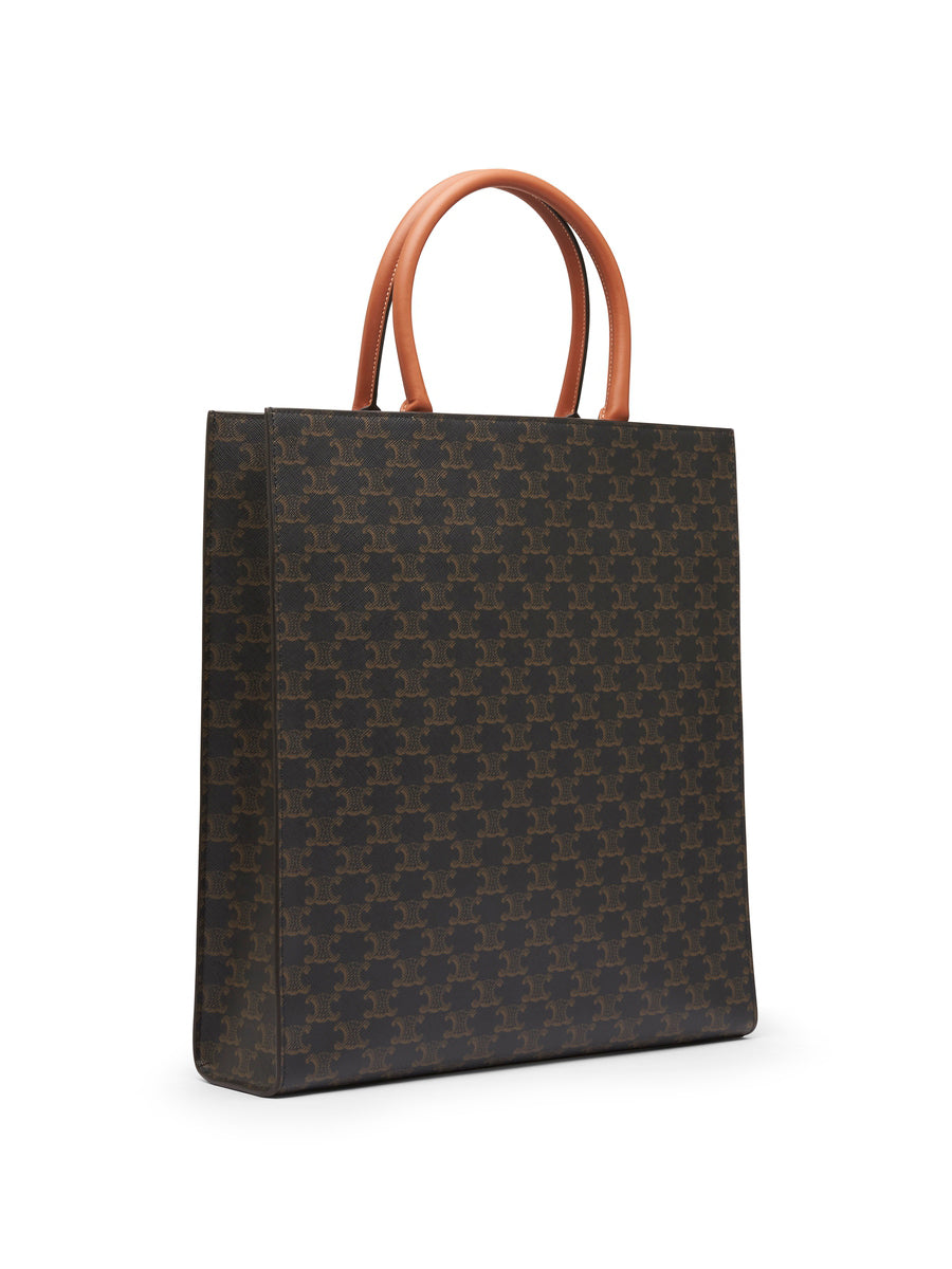 Vertical Cabas in Triomphe Canvas with Celine Print