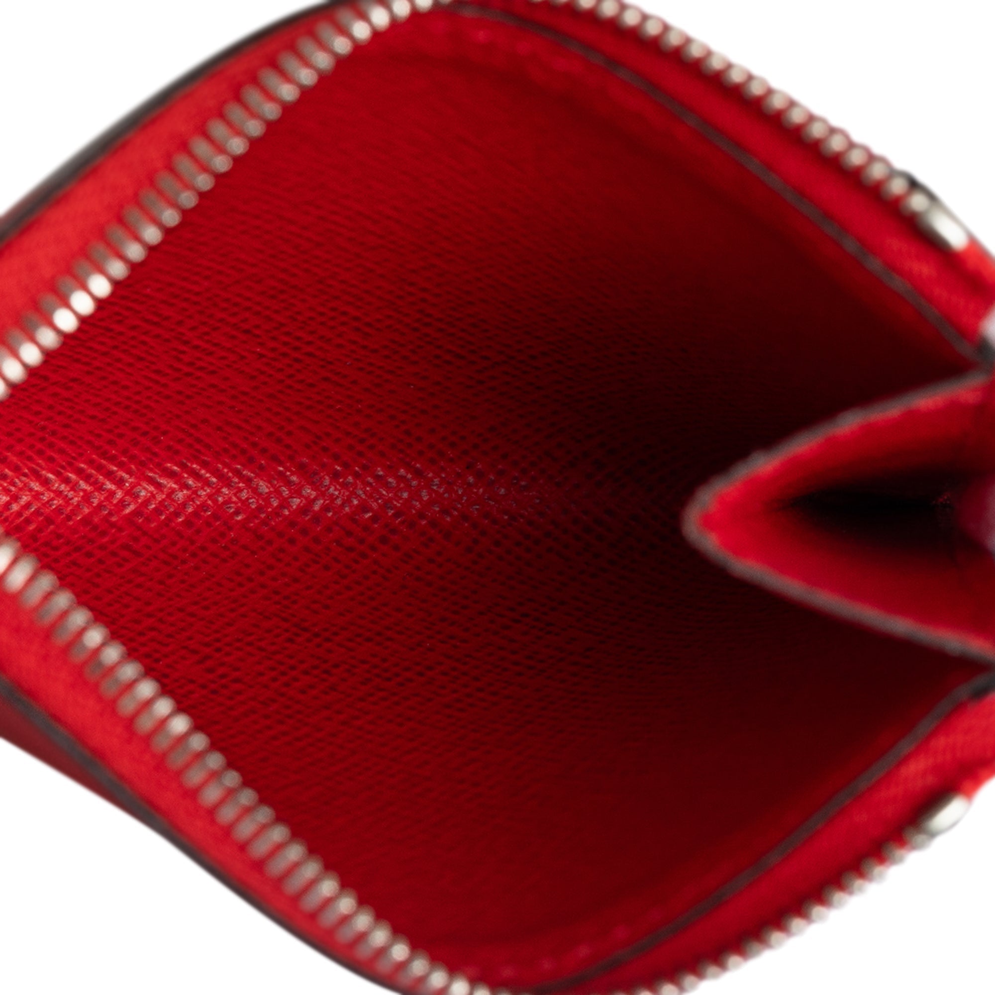 Red Louis Vuitton Epi Trio Coin Pouch
