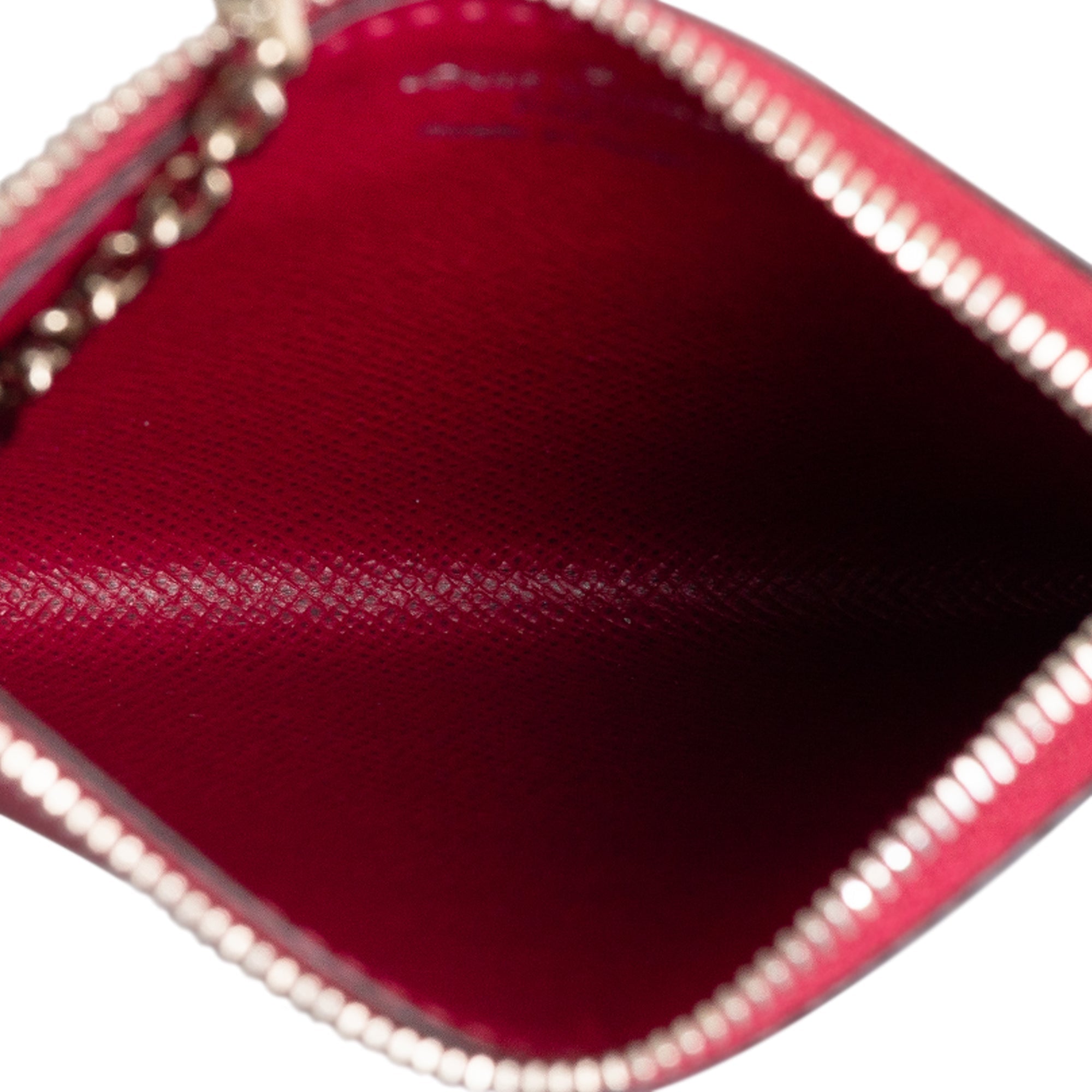 Red Louis Vuitton Epi Trio Coin Pouch