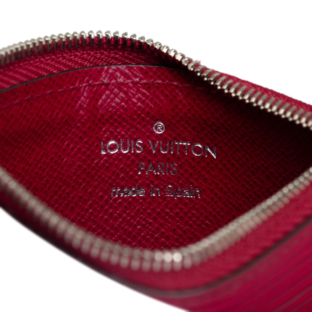 Red Louis Vuitton Epi Trio Coin Pouch