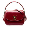 Red Louis Vuitton Monogram Vernis Pasadena Satchel