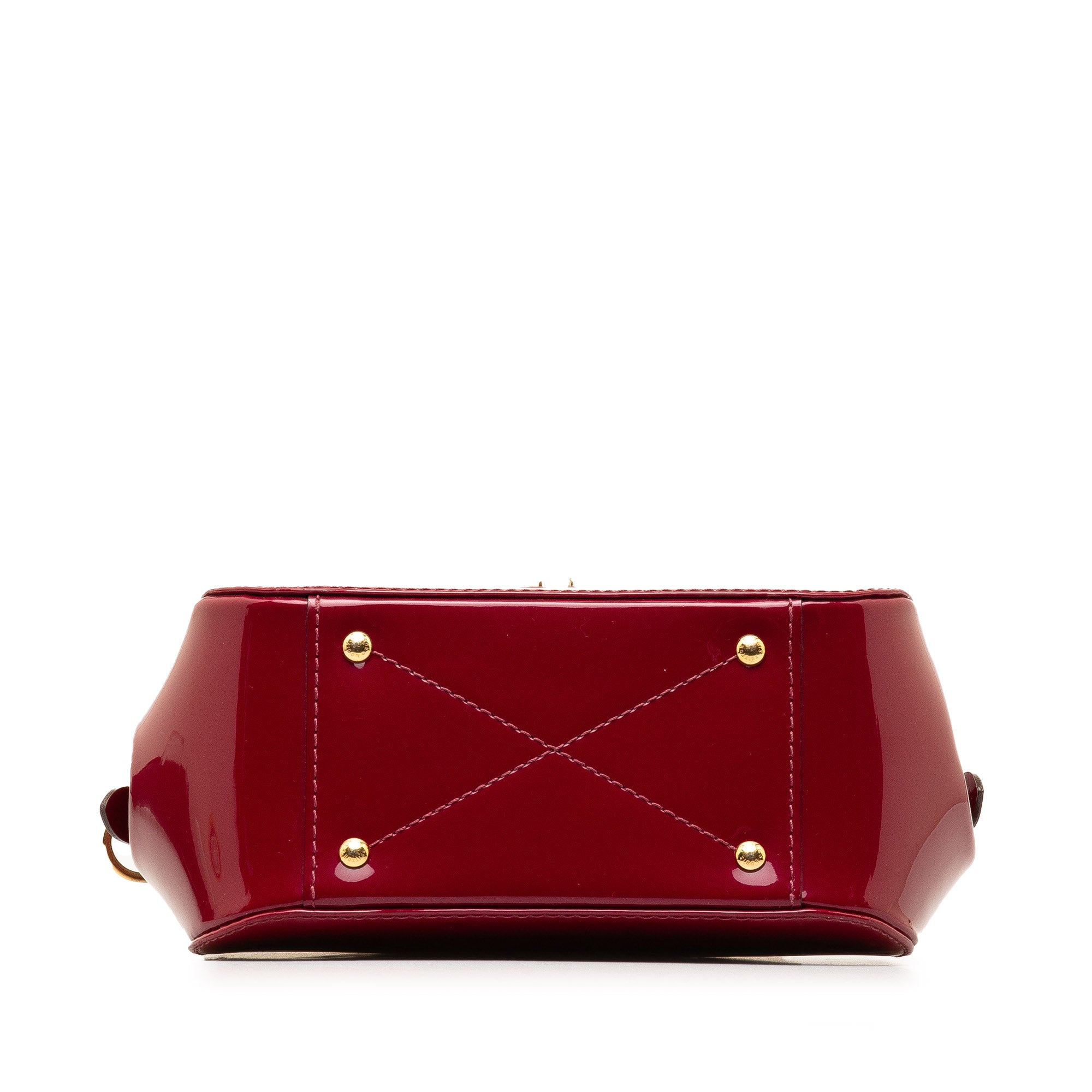 Red Louis Vuitton Monogram Vernis Pasadena Satchel