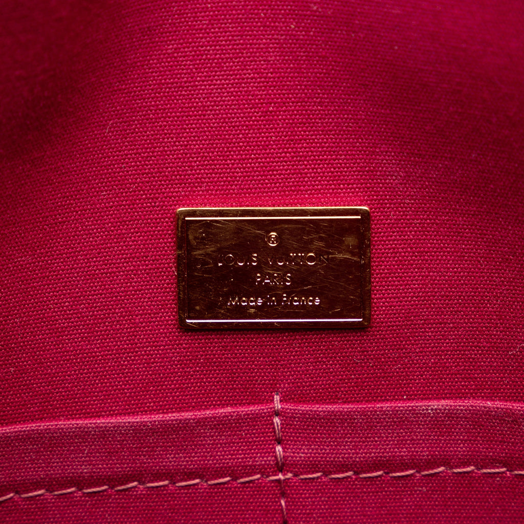Red Louis Vuitton Monogram Vernis Pasadena Satchel