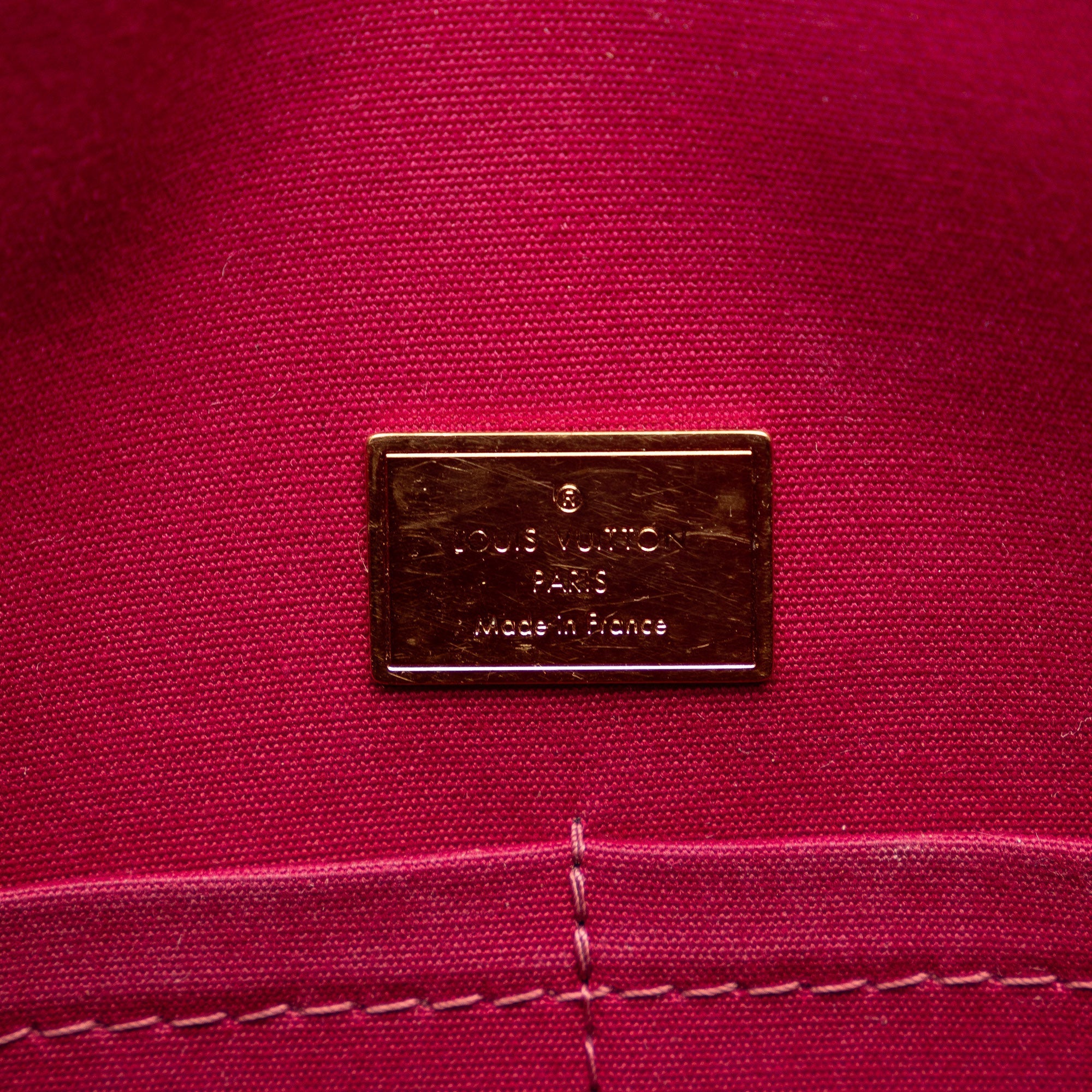 Red Louis Vuitton Monogram Vernis Pasadena Satchel
