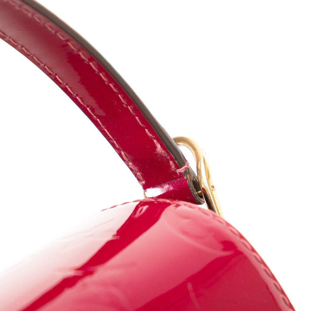 Red Louis Vuitton Monogram Vernis Pasadena Satchel