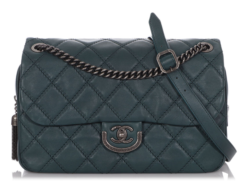 Chanel Vert PÃ©trole Quilted Calfskin Flap