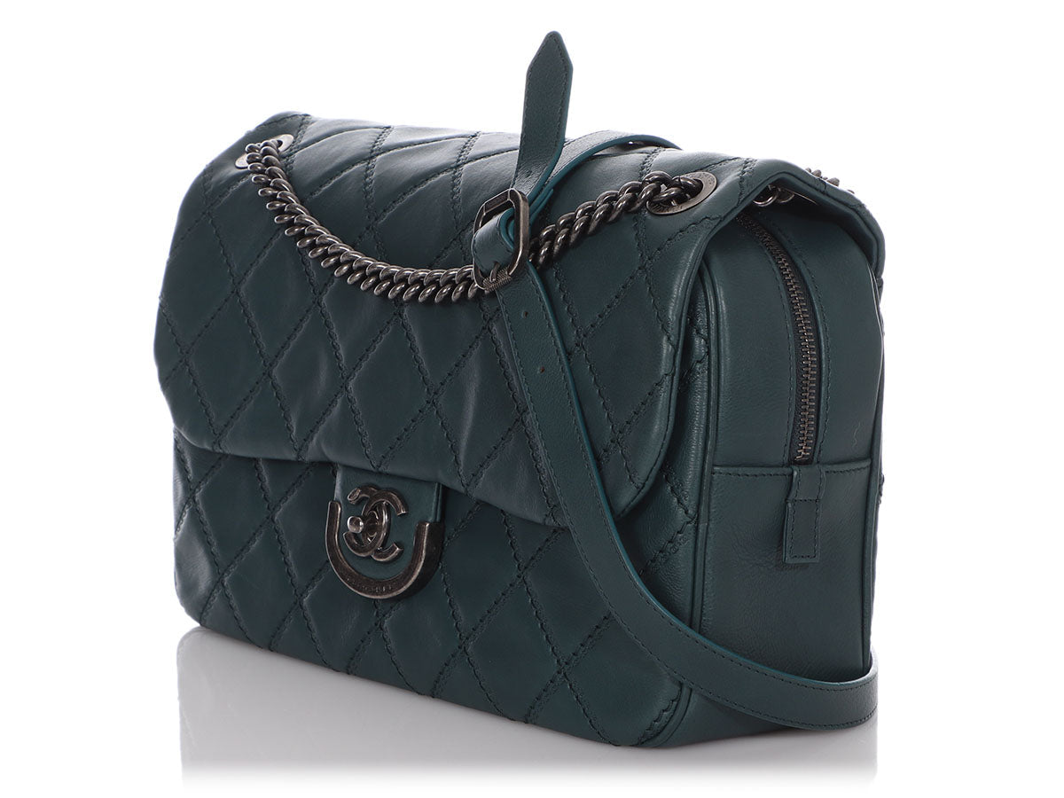 Chanel Vert PÃ©trole Quilted Calfskin Flap