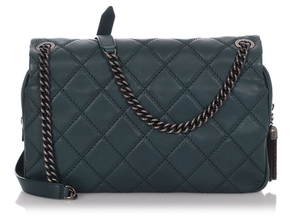 Chanel Vert PÃ©trole Quilted Calfskin Flap