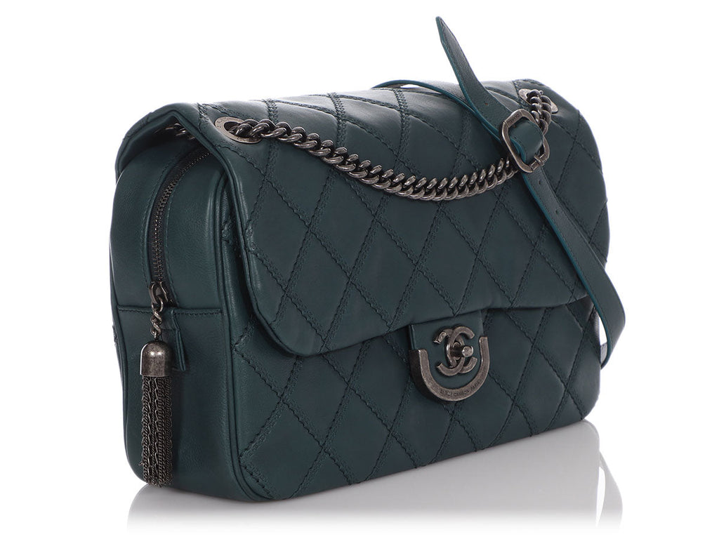 Chanel Vert PÃ©trole Quilted Calfskin Flap