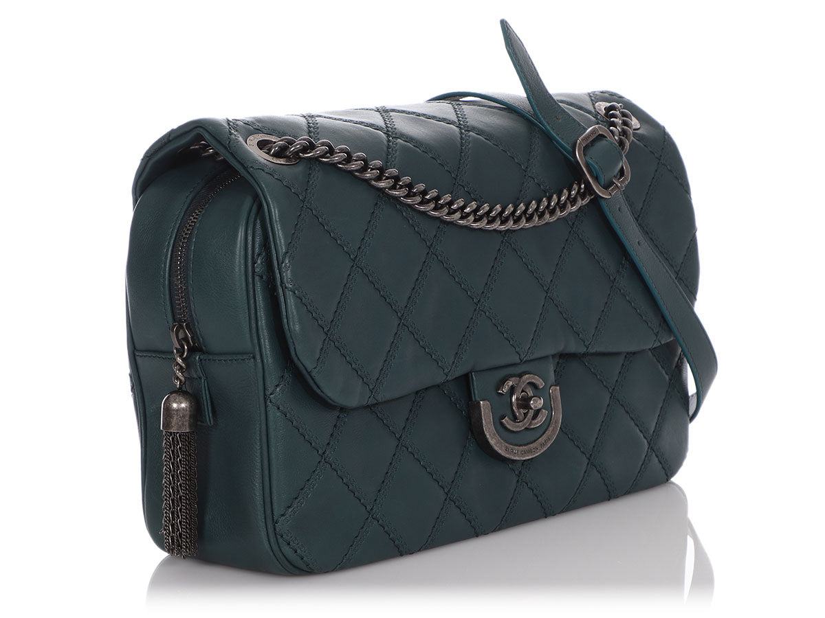 Chanel Vert PÃ©trole Quilted Calfskin Flap