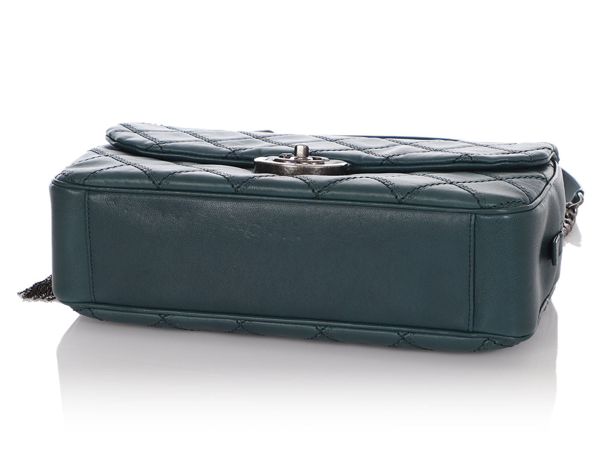 Chanel Vert PÃ©trole Quilted Calfskin Flap