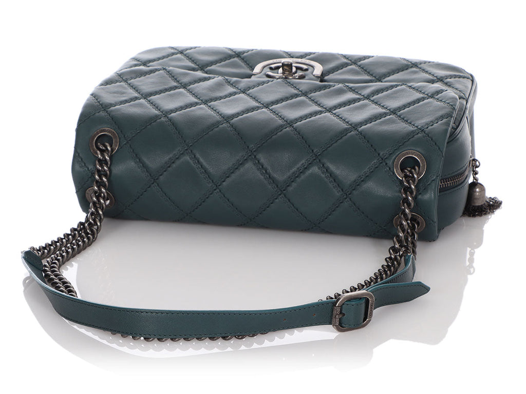 Chanel Vert PÃ©trole Quilted Calfskin Flap